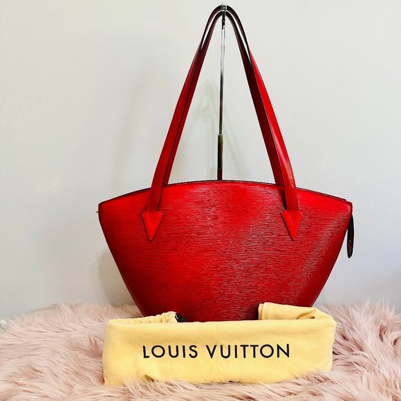 AUTH LOUIS VUITTON SAINT JACQUES RED EPI LEATHER  SHOULDER BAG A20965 FRANCE - Picture 1 of 14